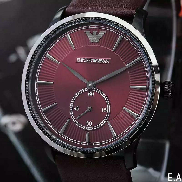 阿瑪尼Armani男錶AR1801石英機芯頂級礦物強化玻璃鏡面 皮帶