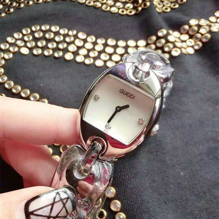 古馳Gucci原單手鏈款瑞士石英機芯藍寶石玻璃鏡面針扣式錶扣