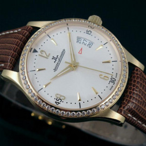 瑞士積家 全自動機械錶 商務皮帶款 男士手錶（環鉆圈）