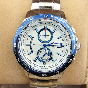 卡西歐雙日曆典藏版男士石英手錶