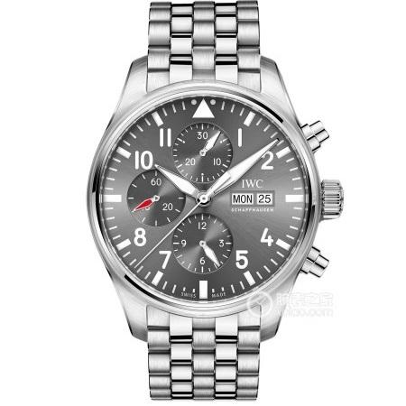 ZF經典臻品升級V2版 IWC萬國表飛行員系列IW388104男士全自動機械腕表 采用頂級穩定ETA7750機芯版本 功能雙日歷顯示 帶計時跑秒功能